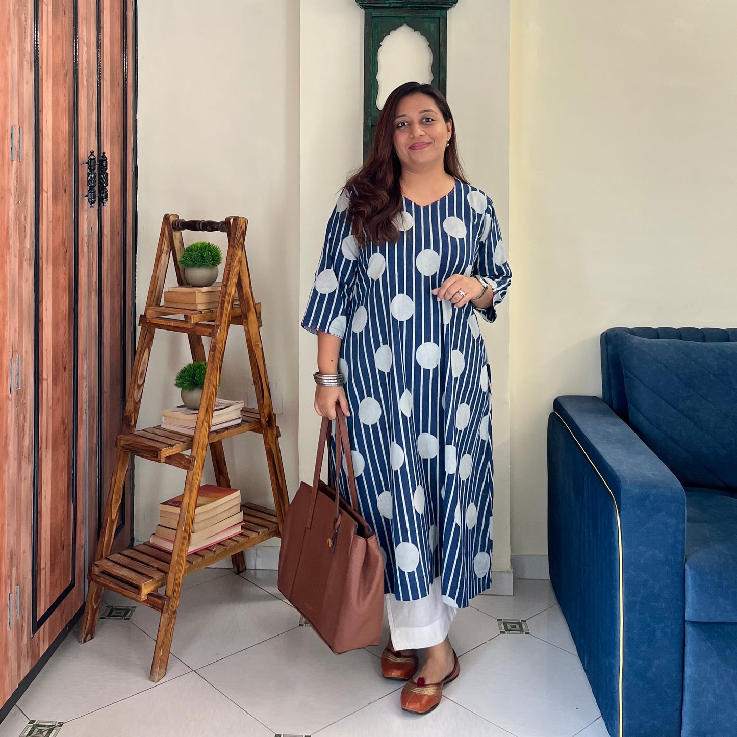 Indigo Chaap Pure Cotton Kurta