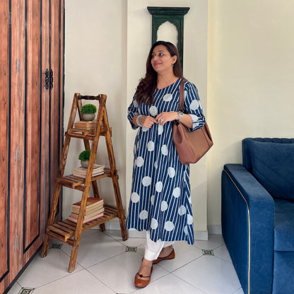 Indigo Chaap Pure Cotton Kurta