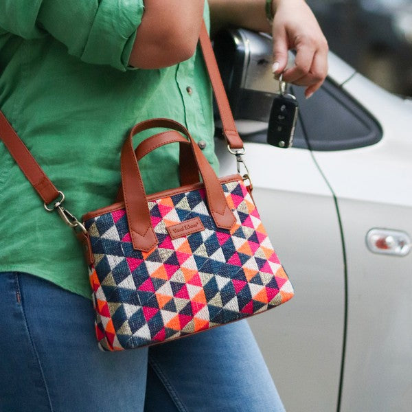 Lush Sling Handbag_Vibrant Chevron