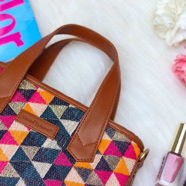 Lush Sling Handbag_Vibrant Chevron