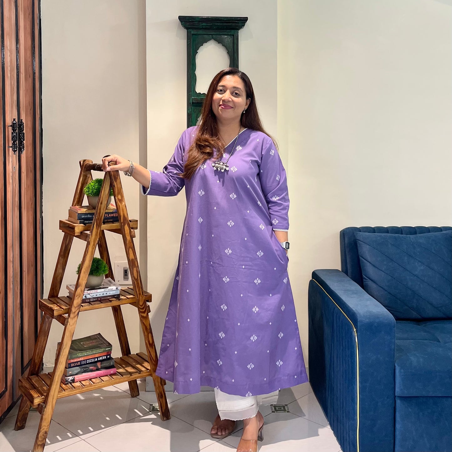 Reet Soft Handloom Kurta - Soft Purple