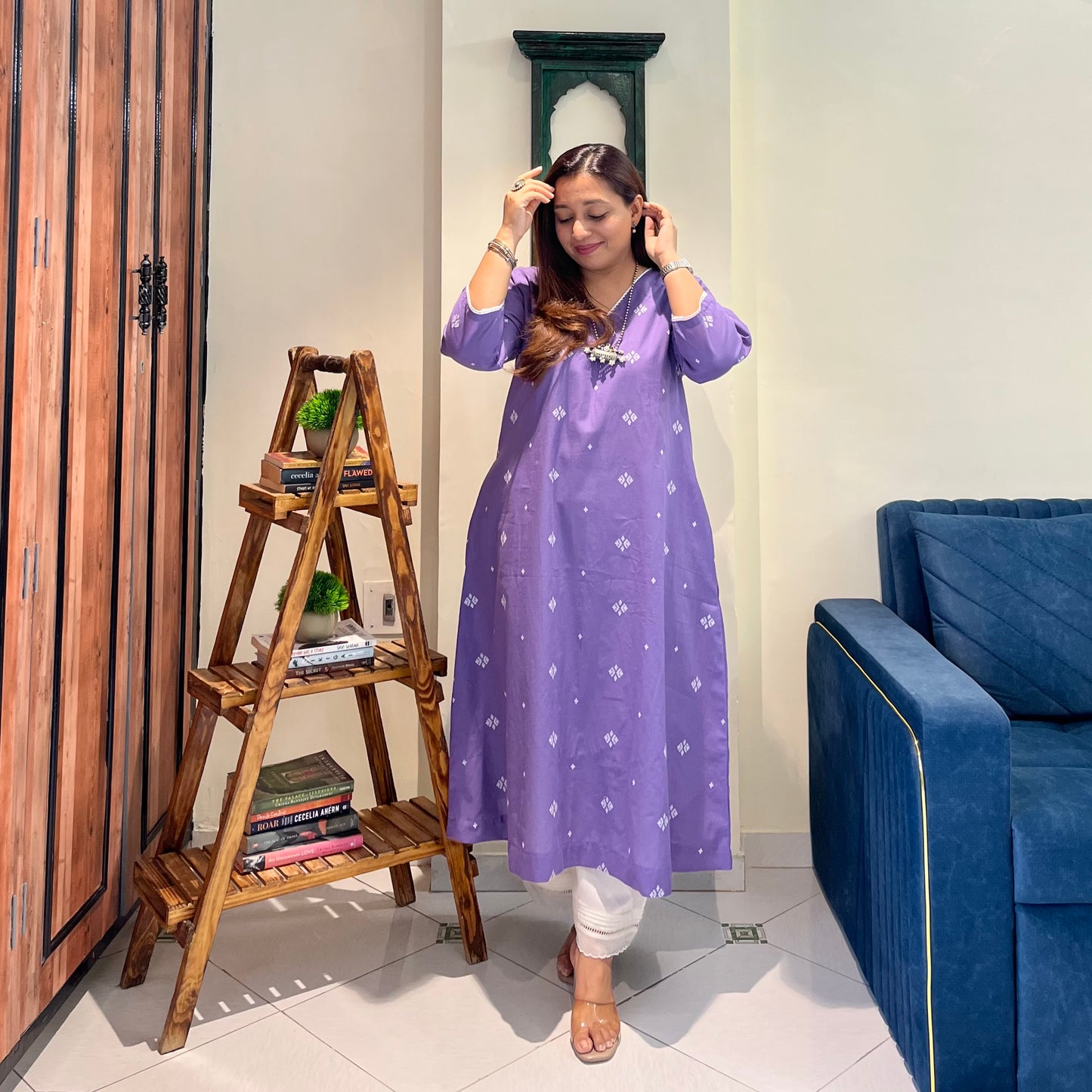 Reet Soft Handloom Kurta - Soft Purple