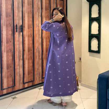 Reet Soft Handloom Kurta - Soft Purple