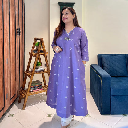Reet Soft Handloom Kurta - Soft Purple