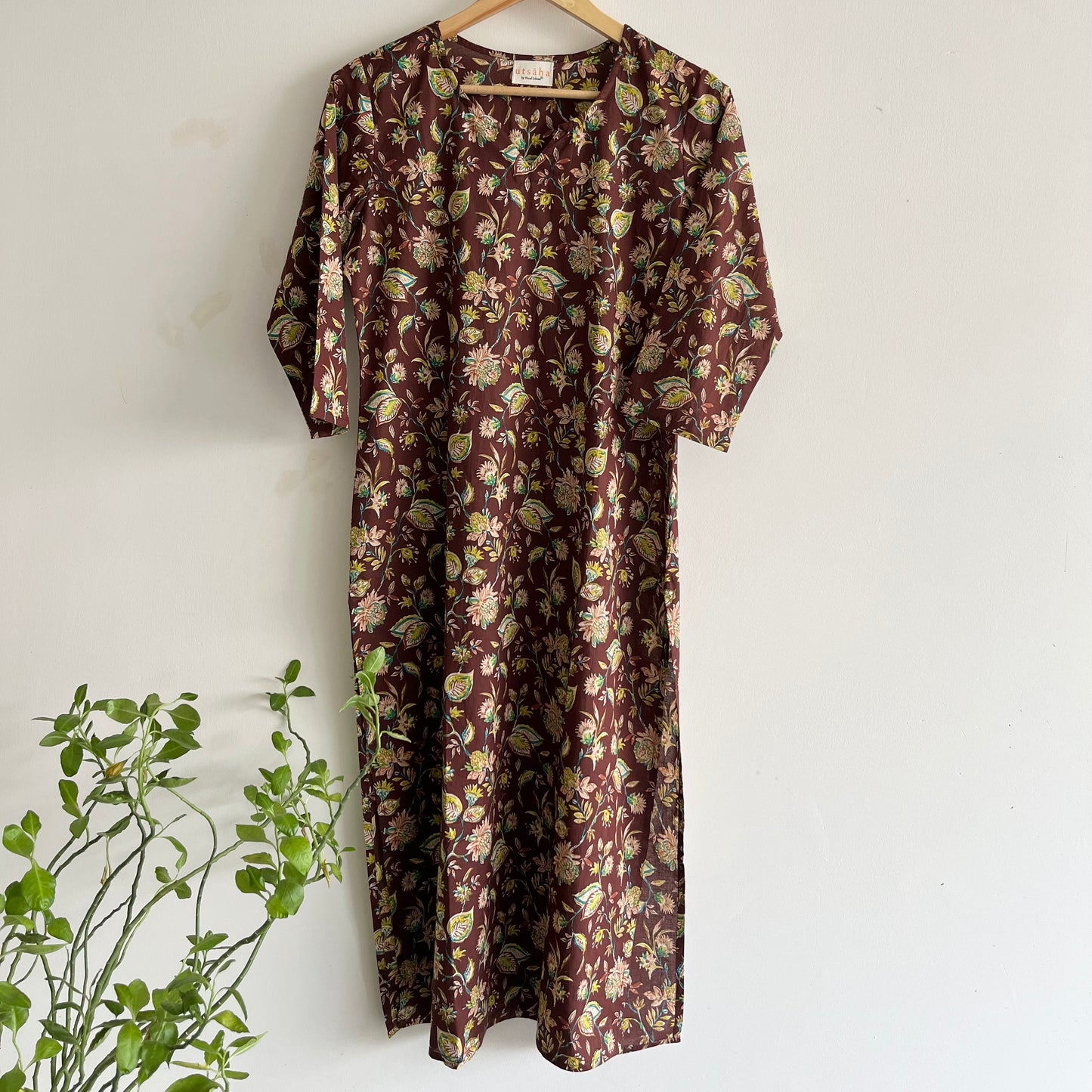 Ruhi Everyday Kurta_Brown Floral