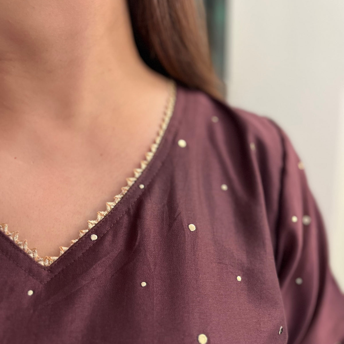 Rangrez Festive Edit - Brown (Kurta, Pant & Dupatta)