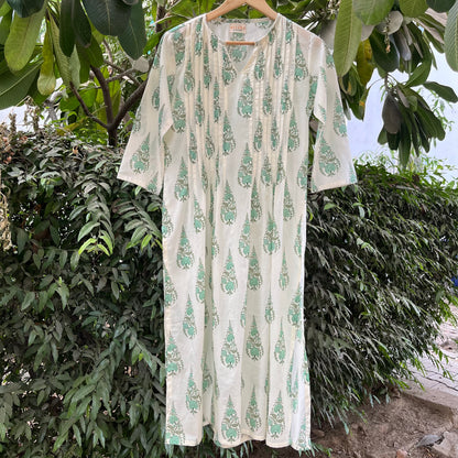 Sehaj Kurta Set (Kurta & Pant) - Green