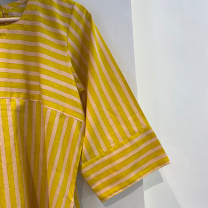 Summer Stripes Kurta Set - Citrus
